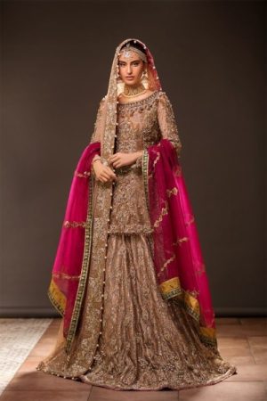 Rust Gold Bridal Dress