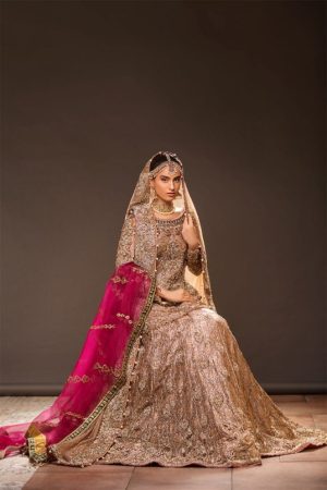 Rust Gold Bridal Dress